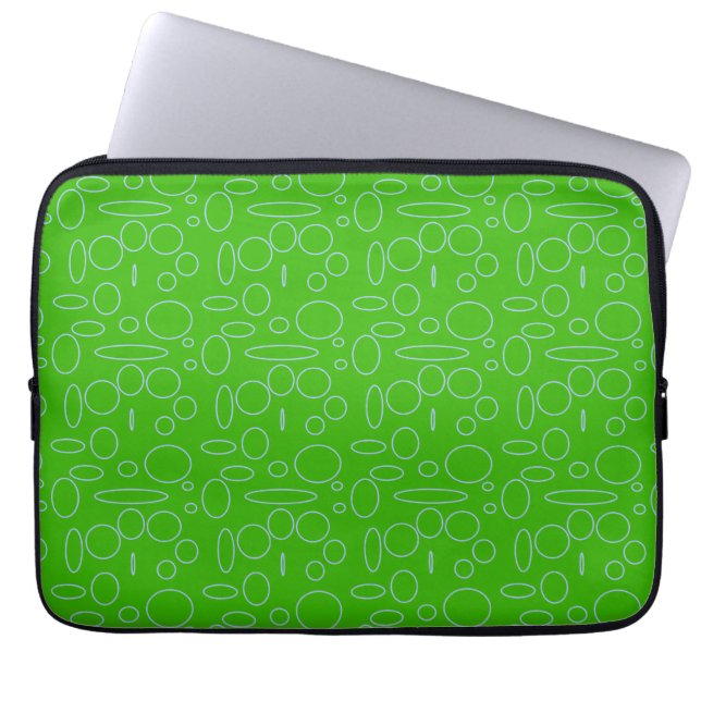 Capa Para Notebook Círculos Verdes (Frente)