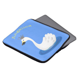 Capa Para Notebook Cisne branco bonito com desenho animado