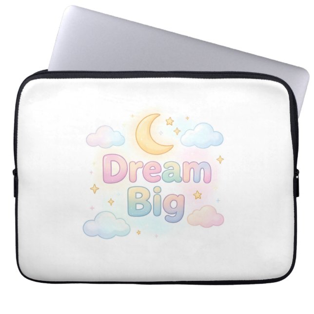 Capa Para Notebook Citação caprichosa em pastel suave sobre branco (Frente)