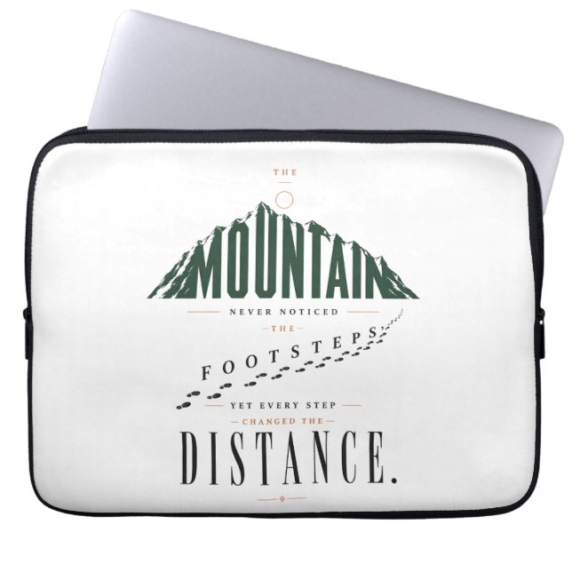 Capa Para Notebook Citação de Distância de Passos na Montanha (Frente)