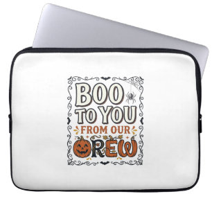 Capa Para Notebook Citação de Halloween Boo to You From Our Crew Vint