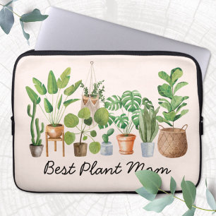 Capa Para Notebook Citação de Mãe de Planta Tropical Aquarela