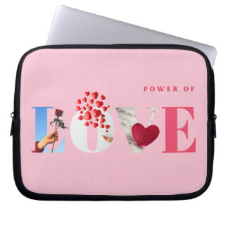 Capa Para Notebook Citação do Poder do Amor Romântico Rosa Claro Suav