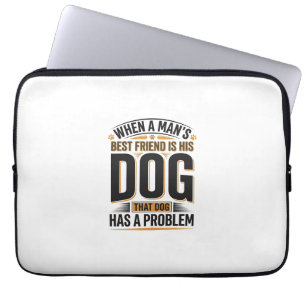 Capa Para Notebook Citação Engraçada de Cachorro Quando o Melhor Amig