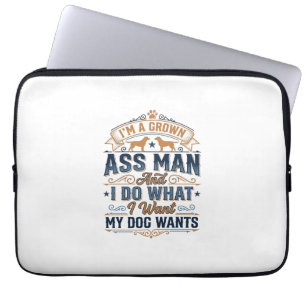 Capa Para Notebook Citação engraçada de dono de cachorro design vetor