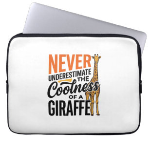 Capa Para Notebook Citação Engraçada de Girafa Camiseta Vintage Vetor