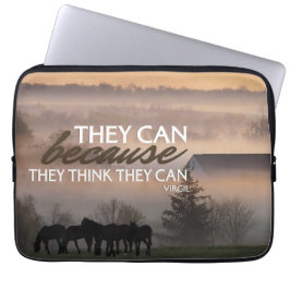 Capa Para Notebook Citação Inspiracional Virgil "Eles Podem"
