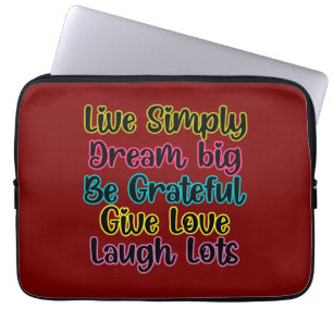 Capa Para Notebook Citação Motivacional Viva Simplesmente Sonhe Dê Am