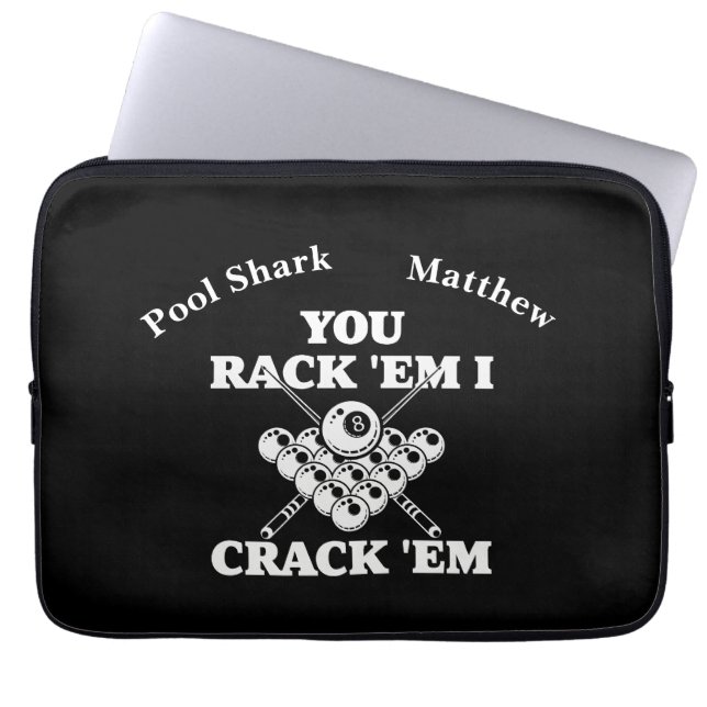 Capa Para Notebook Citação popular de bilhar em Design negrito (Frente)