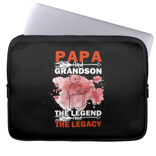 Capa Para Notebook Citações do Avô | Papa e neto (Frente)