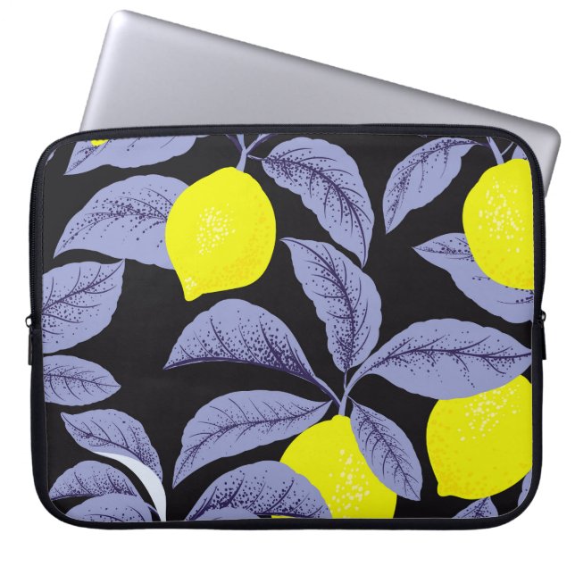 Capa Para Notebook Citros limões, design de colheita botânica. (Frente)