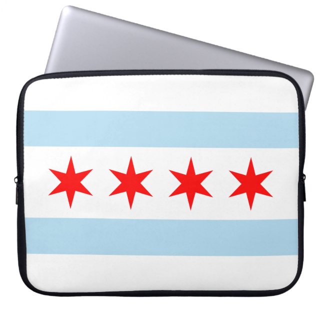 Capa Para Notebook City Flag de Chicago (Illinois) (Frente)