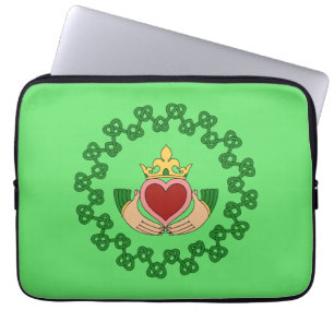 Capa Para Notebook Claddagh e Green Knotwork