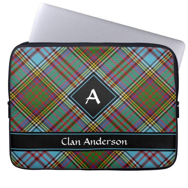 Capa Para Notebook Clan Anderson Tartan Bolsa de laptop (Frente)