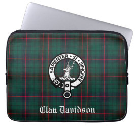 Capa Para Notebook Clan Davidson Crest Crachá e Tartan