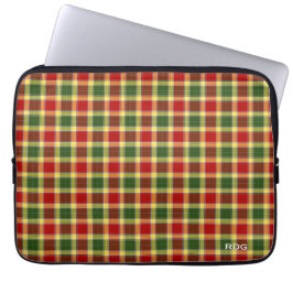 Capa Para Notebook Clan Gibbs e Gibson Tartan Monogrammed