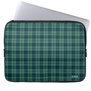 Capa Para Notebook Clan Keith Tartan Green Xadrez Monogrammed