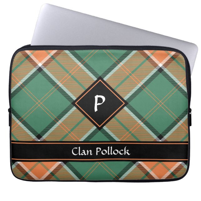 Capa Para Notebook Clan Pollock Tartan Bolsa de laptop (Frente)