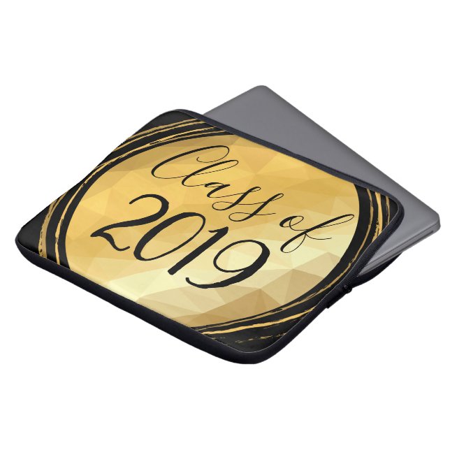 Capa Para Notebook Classe 0f 2019 formando preto e ouro mínimo (Frente Topo)