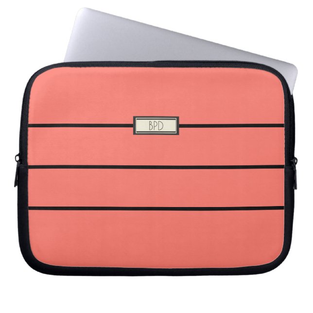 Capa Para Notebook Clássicos Modernos Iniciais Monogramadas Estilo Co (Frente)