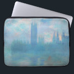Capa Para Notebook Claude Monet Houses do Parlamento de Londres. Azul<br><div class="desc">Claude Monet,  bolsa de laptop "Casas do Parlamento,  Londres". Arte impressionista paisagista azul.</div>