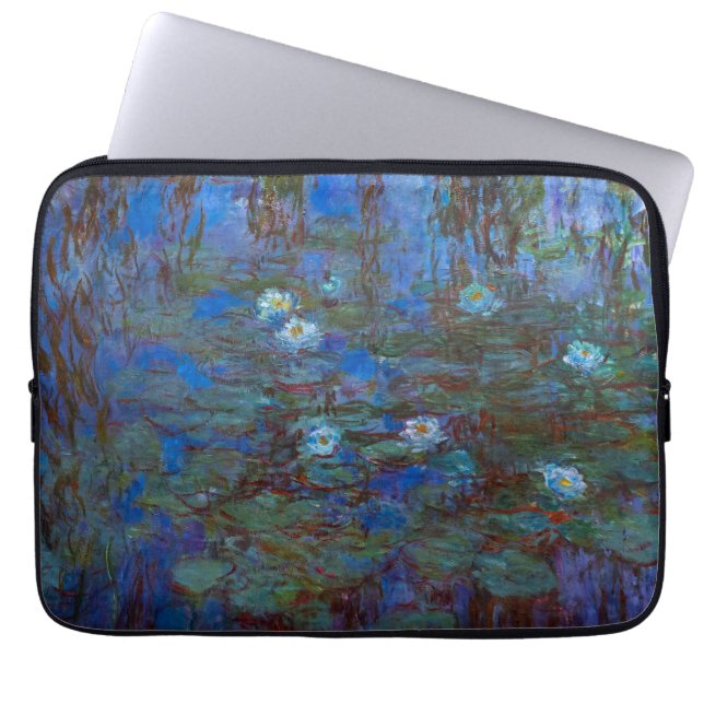 Capa Para Notebook Claude Monet - Lírios Azuis (Frente)