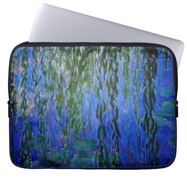 Capa Para Notebook Claude Monet - Lírios d'água com salgueiro chorand (Frente)
