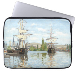 Capa Para Notebook Claude Monet. Navios a voar no Sena em Rouen