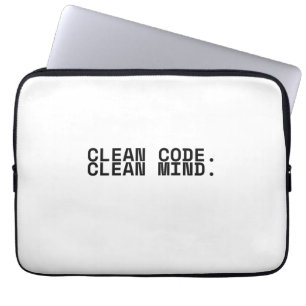 Capa Para Notebook Clean Code Clean Mind Laptop Minimalista de 13 Pol
