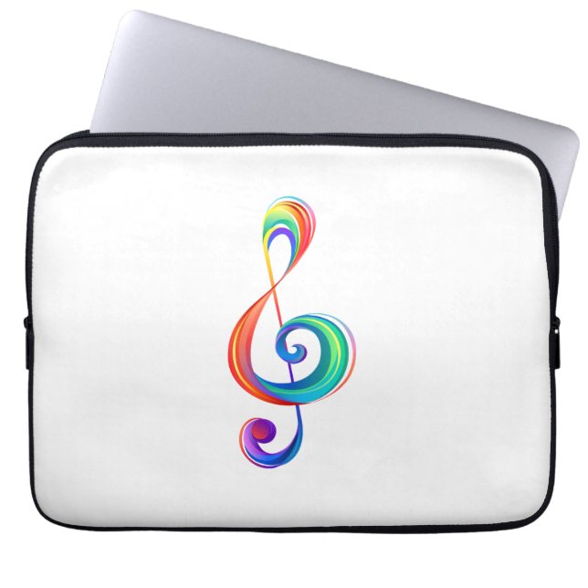 Capa Para Notebook Clef (trecho de arco-íris) (Frente)