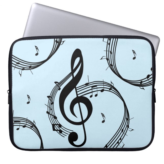 Capa Para Notebook Climactic G Clef Music Blue (Frente)