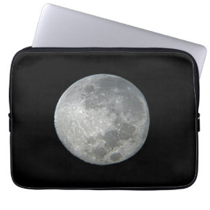Capa Para Notebook Close-Up Lua Cheia no Céu Noturno. Fotografia