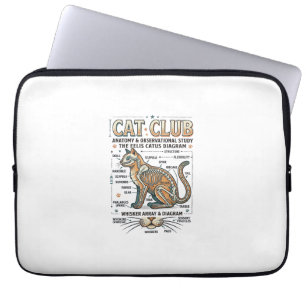 Capa Para Notebook Clube de Gatos Anatomia de Gato Diagrama Científic