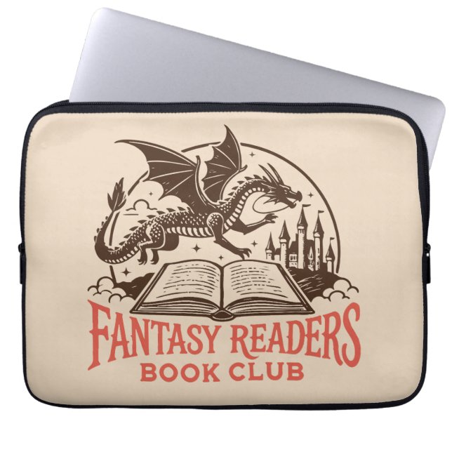 Capa Para Notebook clube do livro de leitores de fantasia (Frente)