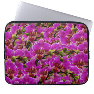 Capa Para Notebook Clusters Radiantes: A Sinfonia Orquídea Magenta,