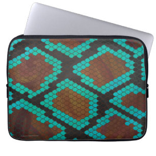 Capa Para Notebook Cobra Brown e Teal Impressão