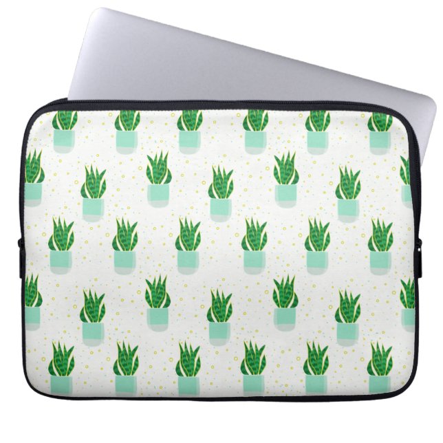 Capa Para Notebook Cobra de planta de Sansevieria Potted (Frente)
