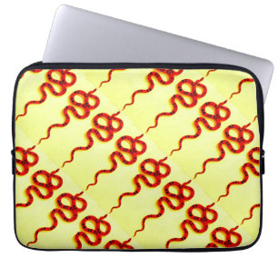 Capa Para Notebook cobras corais alaranjados/vermelhos