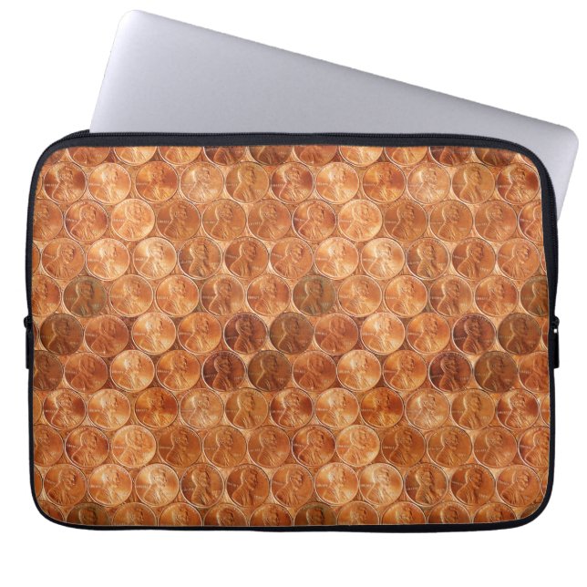 Capa Para Notebook Cobre Abraham Lincoln, 1 centavo de cobre 13" (Frente)