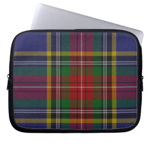 Capa Para Notebook Cobrir de Xadrez azul e preto do Tartan