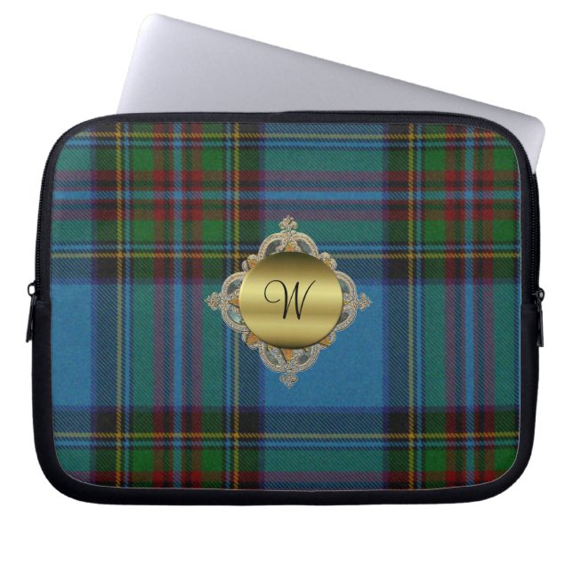 Capa Para Notebook Cobrir do laptop da xadrez de Tartan de Stewart do (Frente)