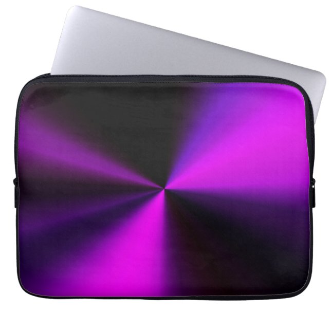 Capa Para Notebook cobrir do laptop do olhar do metal no roxo & no (Frente)