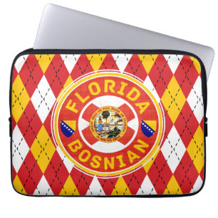 Capa Para Notebook Cobrir Laptop Americano da Flórida Bósnio
