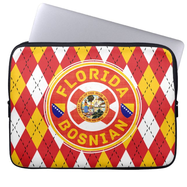 Capa Para Notebook Cobrir Laptop Americano da Flórida Bósnio (Frente)