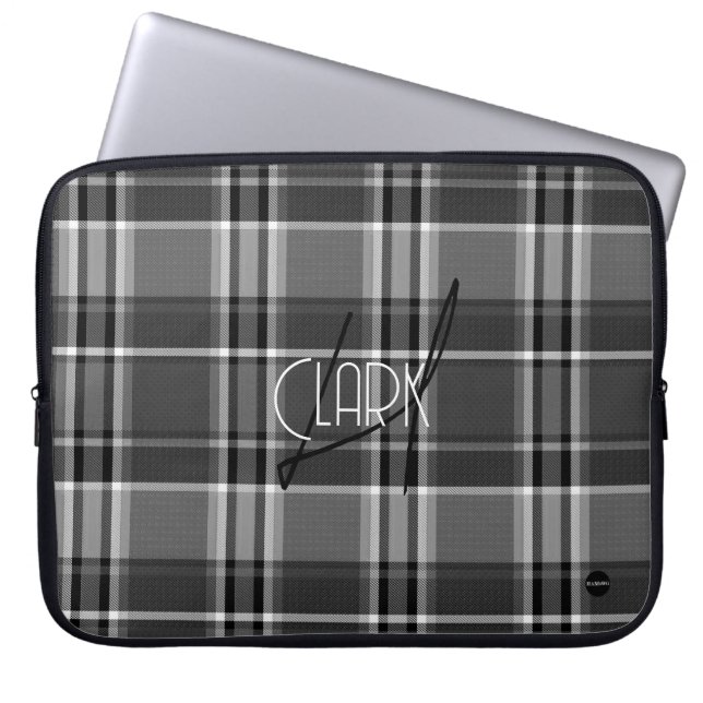 Capa Para Notebook Cobrir Laptop xadrez com Cinza HAMbyWG (Frente)