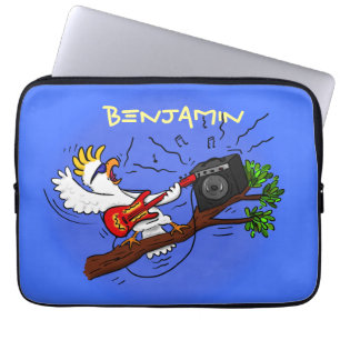 Capa Para Notebook Cocô engraçado tocando cartoon de violão