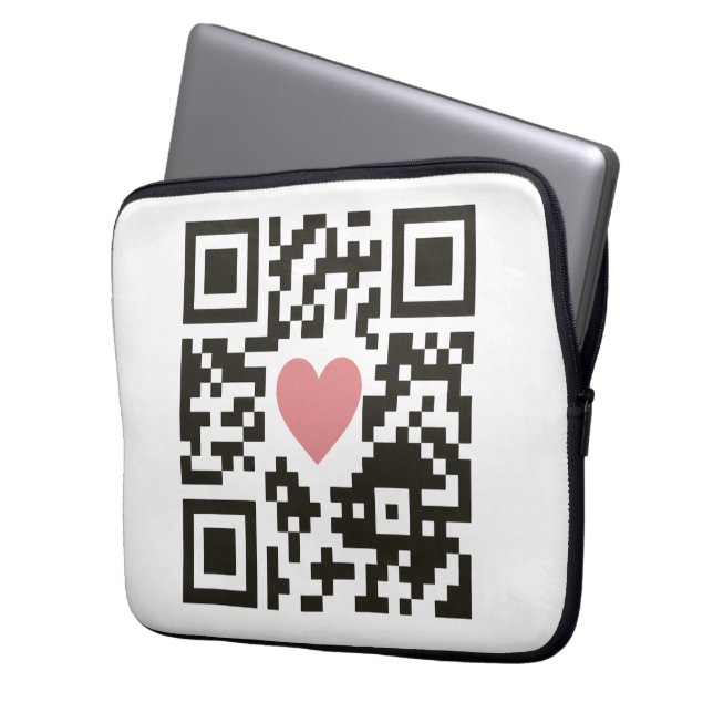 Capa Para Notebook Código de Amor QR (Frente Esquerda)