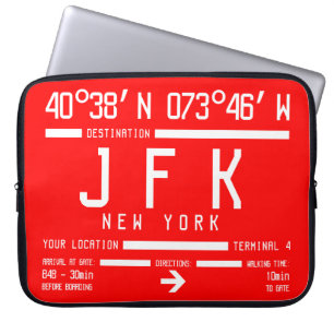 Capa Para Notebook Código do Aeroporto Internacional JFK de Nova Iorq