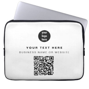 Capa Para Notebook Código QR Logotipo comercial Moderno e minimalista