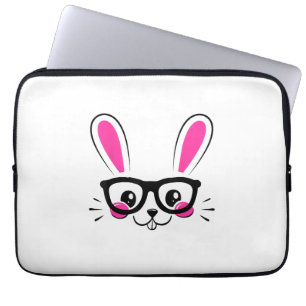Capa Para Notebook Coelhinho Bonito Rosto Páscoa Coelhinho Engraçado 